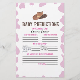 Cowgirl Rodeo Baby Shower PredicActivity Brevpapper