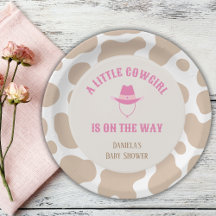 Cowgirl Rodeo Cow Print Girl Baby Shower