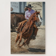 Cowgirl Rodeo Häst Riding Ridning Western Sport