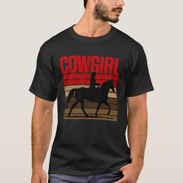 Cowgirl Rodeo Horse Country Graphic for Women and  T Shirt (Framsida)