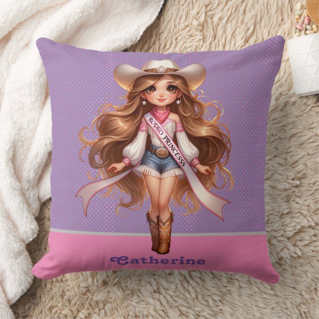 Cowgirl Rodeo Princess 1 Personlig Kudde (Filt)