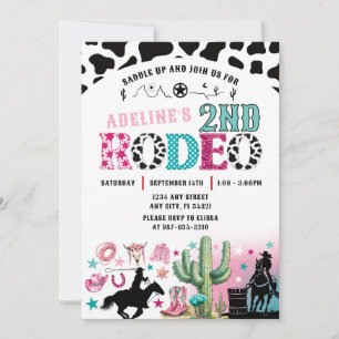 Cowgirl Rodeo Roundup-inbjudan Inbjudningar