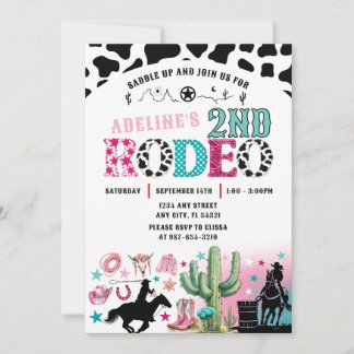 Cowgirl Rodeo Roundup-inbjudan Inbjudningar