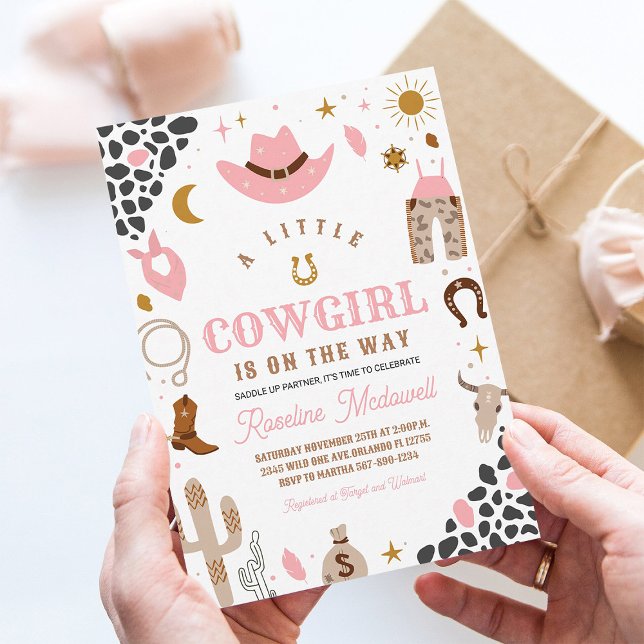 Cowgirl Rodeo Sydvästlig Baby Shower Inbjudan (Skapare uppladdad)