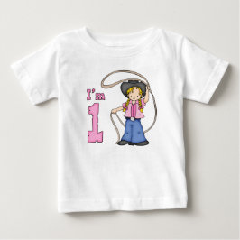 Cowgirl Roper 1:a födelsedagen Tee Shirt
