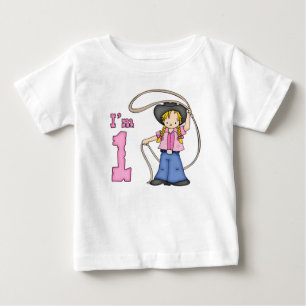 Cowgirl Roper 1:a födelsedagen Tee Shirt