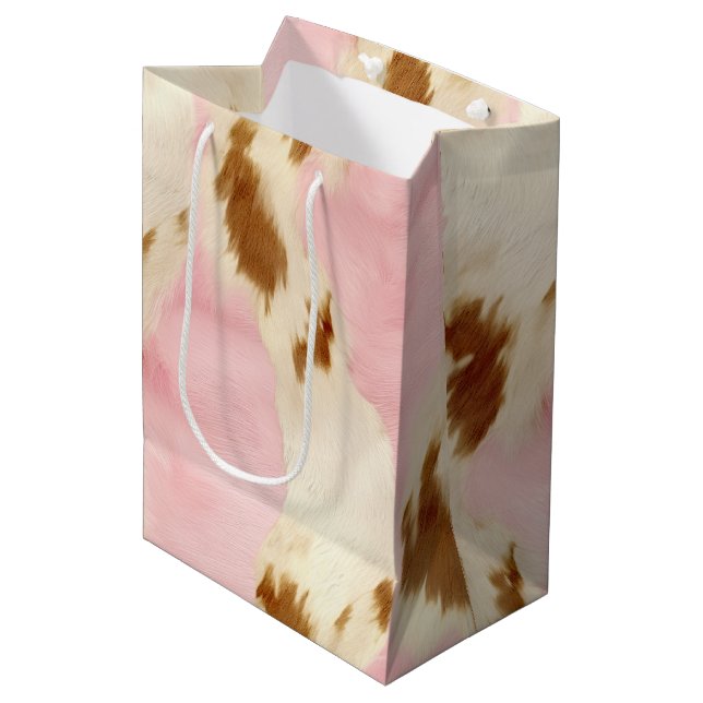 Cowgirl Rosa Cream Brown Cowhide (Framsidan Vinklad)
