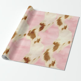 Cowgirl Rosa Cream Brown Cowhide Presentpapper