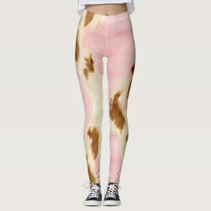 Cowgirl Rosa Kräm Brun Koohud  Leggings