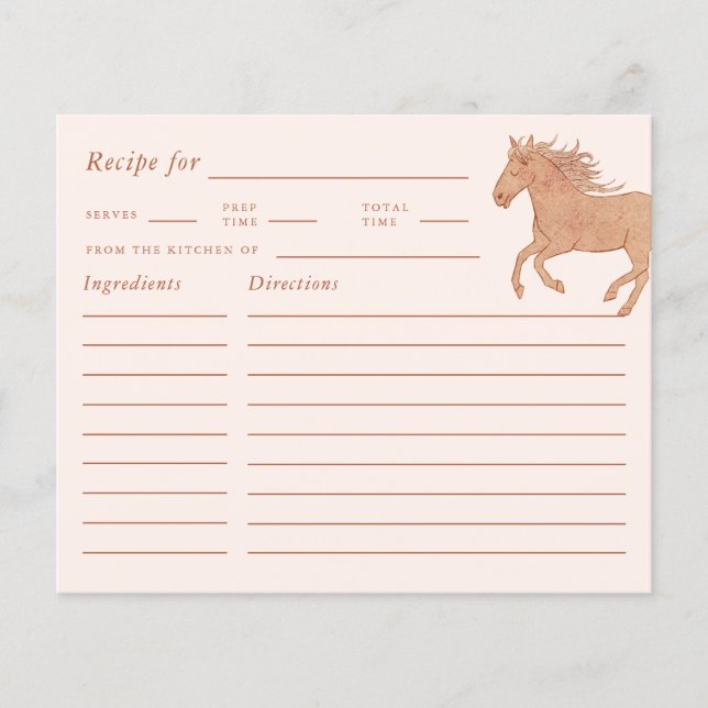 Cowgirl Rosa Möhippa Recification Card (Framsida)