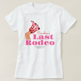 Cowgirl Rosa Röd Sista Rodeo Sängkammarnatt T Shirt