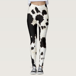 Cowgirl Rustic Land Cow Skin Leggings