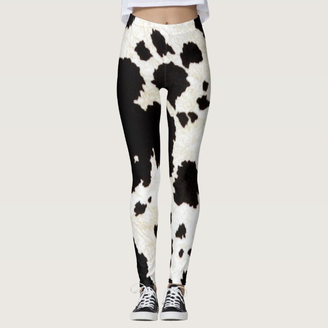 Cowgirl Rustic Land Cow Skin Leggings (Framsida)