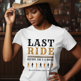 Cowgirl Sängkammarfest Sista Ritten Brun & Vit T Shirt