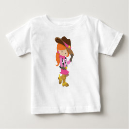 Cowgirl, Sheriff, Västerländsk, Country, Orange Hå T Shirt