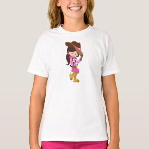 Cowgirl, sheriff, Western, Land, Brown Hair T Shirt