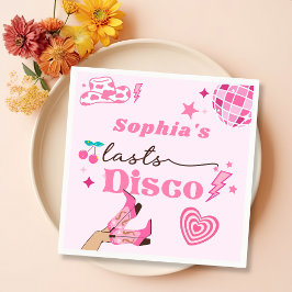 Cowgirl Sista Disco Möhippa Space Rosa Party Pappersservett