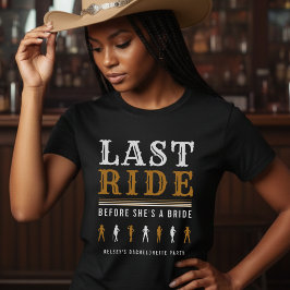 Cowgirl Sjungningsfest Sista Ritten Brun & Svart T Shirt