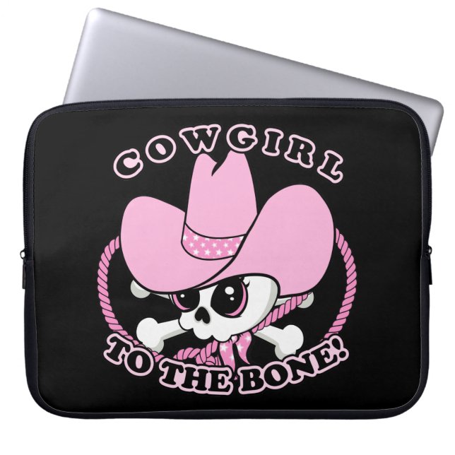 Cowgirl Skull Laptop Sleeve (Framsidan)