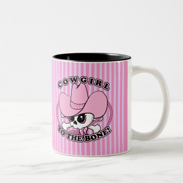 Cowgirl Skull Två-Tonad Mugg (Höger)