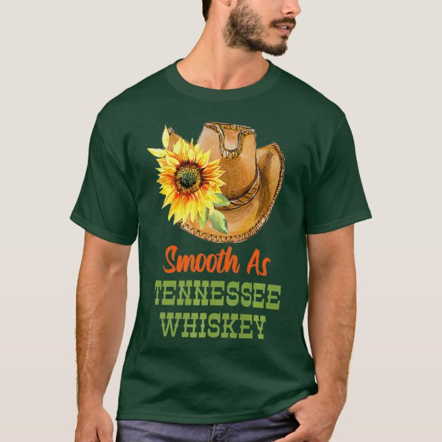 Cowgirl Smooth as Tennessee Whiskey Premium T Shirt (Framsida)