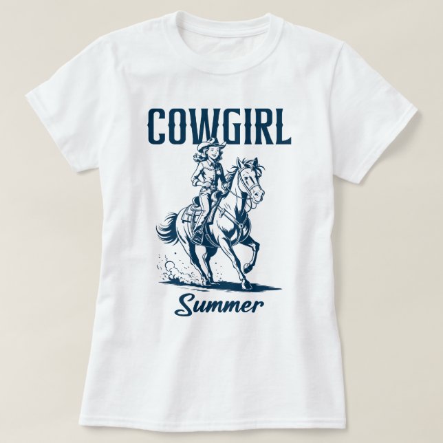 Cowgirl Sommardesign! T Shirt (Design framsida)