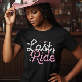 Cowgirl Spenalajubileum Sista Ritten Rosa Rep T Shirt