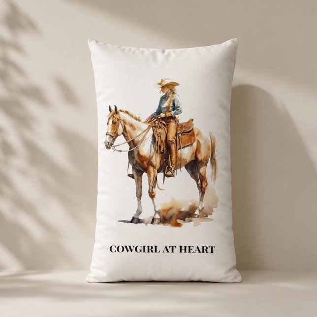 Cowgirl Stalls Rum Western Accent Lumbarkudde (Skapare uppladdad)
