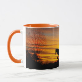 Cowgirl Sunset Horseback Ride Coffee Mugg