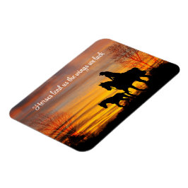 Cowgirl Sunset Horseback Ride Flexible Magnet