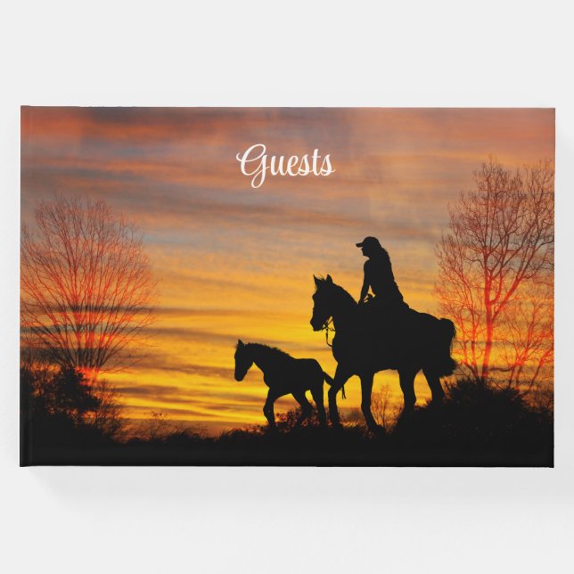Cowgirl Sunset Horseback Ride Guest Bok (Framsida)