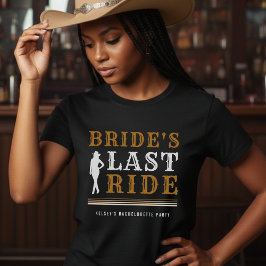 Cowgirl Systerfest Brudens Sista Ritt Brun T Shirt