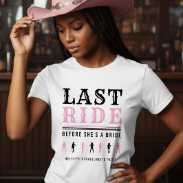 Cowgirl Systerfest Sista Ritten Rosa & Vit T Shirt