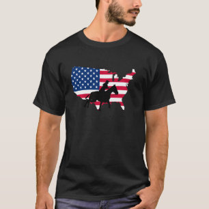 Cowgirl T Cool Western Cow Girl Patriotisk Amerika Shirt