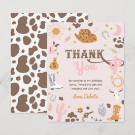 Cowgirl Tack You Card | Girl Wester Tack Kort