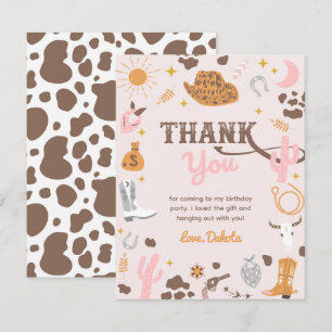 Cowgirl Tack You Card Girl Wester Tack Kort