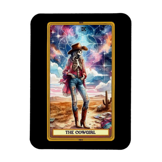 Cowgirl Tarot Card Magnet (Vertikal)