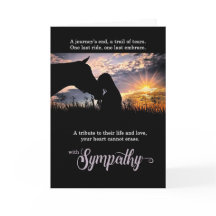 Cowgirl Tender Moment Horse Pet Sympathy Card