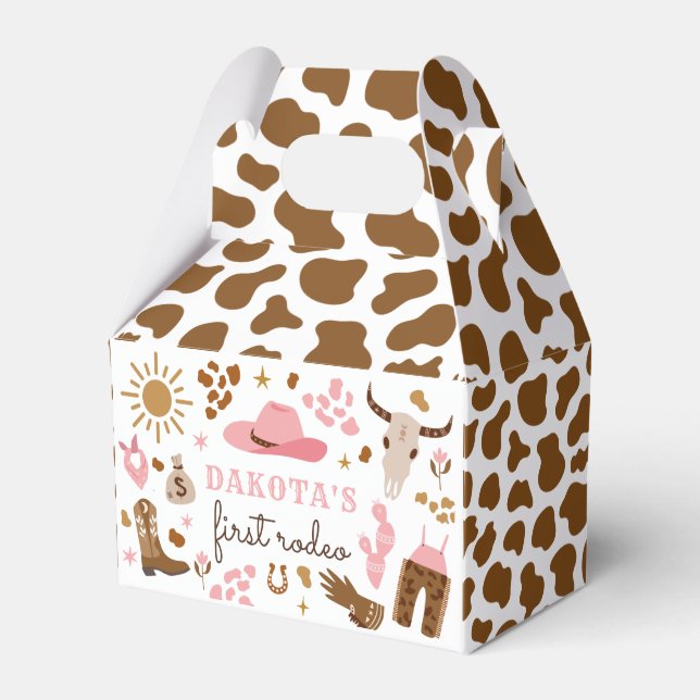 Cowgirl Vilda western Rodeo Ranch Födelsedagsfest  Presentaskar (Framsidan Sidan)