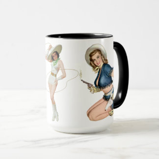 Cowgirl Vintage Pin Up Girl Coffee Mugg