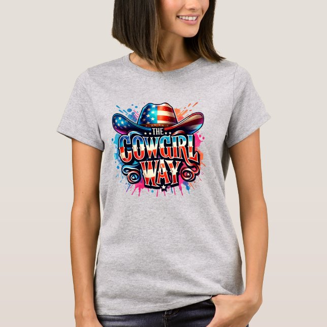 Cowgirl Way Western T Shirt (Framsida)