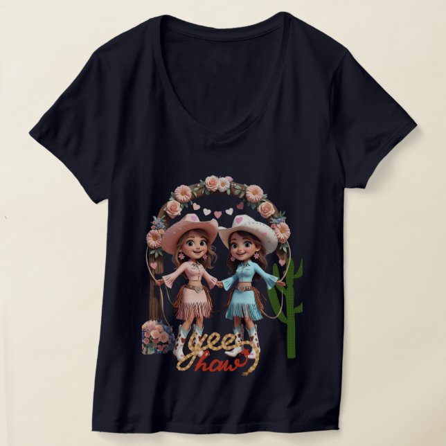 Cowgirl Wedding Celebration – Western Aesthetic fo T Shirt (Laydown)