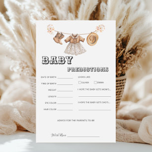 Cowgirl Western Baby Shower Predications Roligt Ga