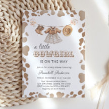 Cowgirl Western Hat Boots Dress Baby Shower