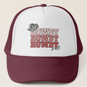 Cowgirl western hat Howdy Y'all rodeo Keps