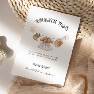 Cowgirl Western Land Baby Shower Tack Kort