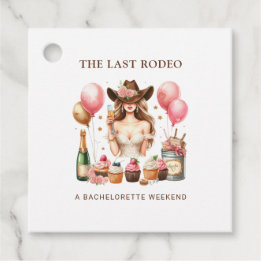Cowgirl Western Rodeo Bachelorette Möhippa Gåvor Etiketter