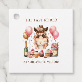 Cowgirl Western Rodeo Bachelorette Möhippa Gåvor Etiketter