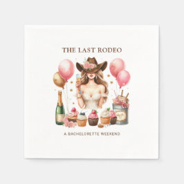 Cowgirl Western Rodeo Bachelorette Möhippa Pappersservett
