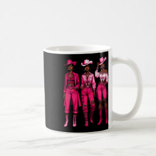 Cowgirl Western Rodeo Melanin Junetelfte Black Kaffemugg